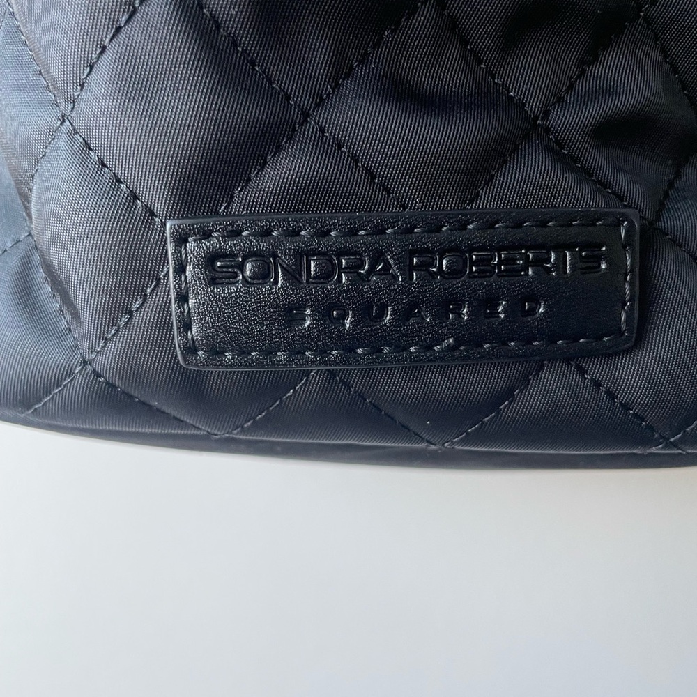 Sondra Roberts Quilted Black Backpack - Picture 3 of 13